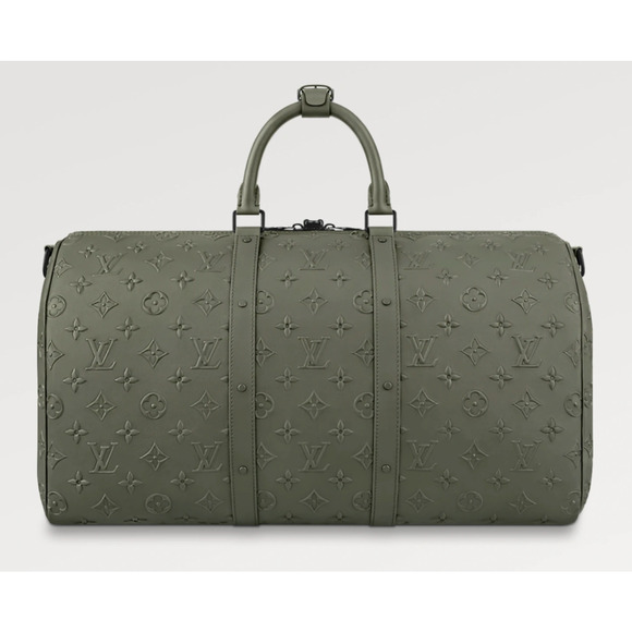 Louis Vuitton Keepall Bandouliere 50 Monogram Seal Wax Duffle Weekend Travel Bag - Picture 7 of 12